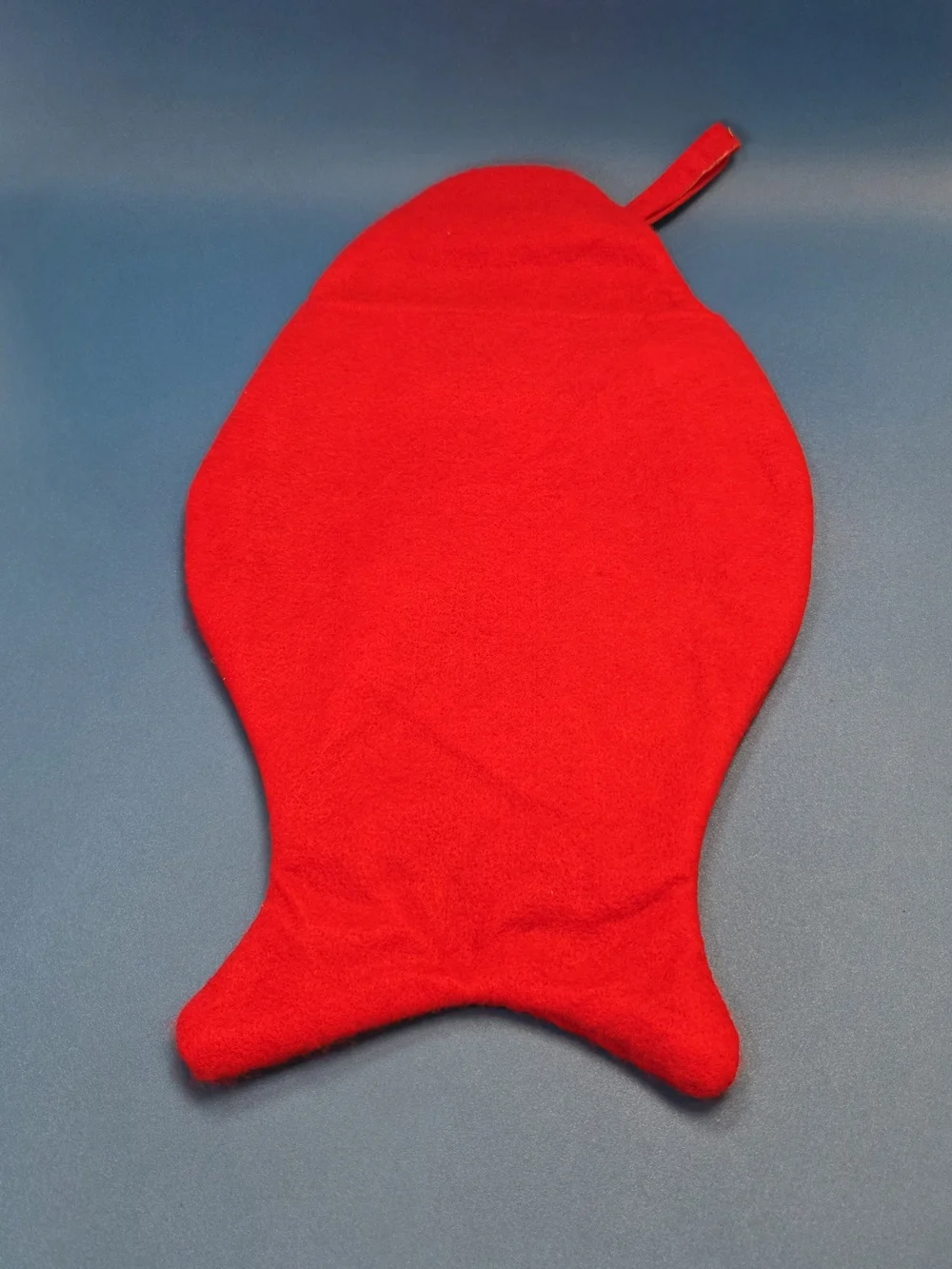 Red Holiday Cat Stocking with Cheerful Kitty Applique - Pet Gift